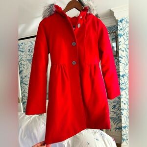 Gorgeous red pea coat for a fabulous day out